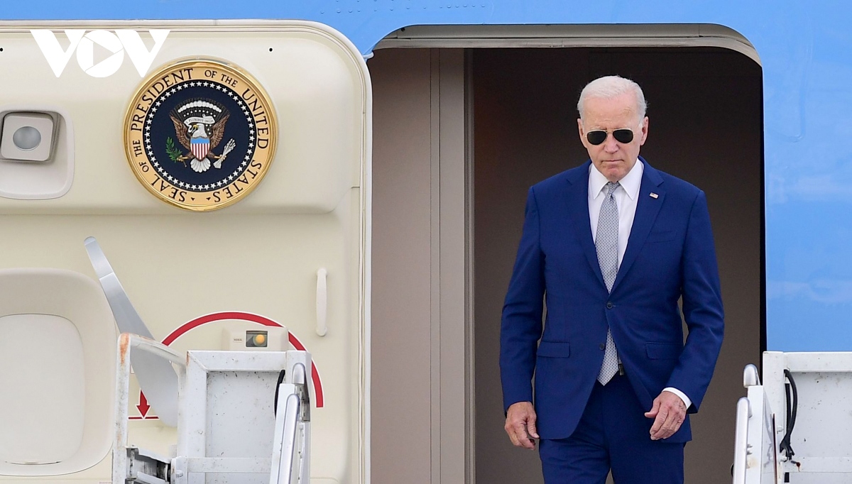 US President Joe Biden arrives in Hanoi on State visit to Vietnam